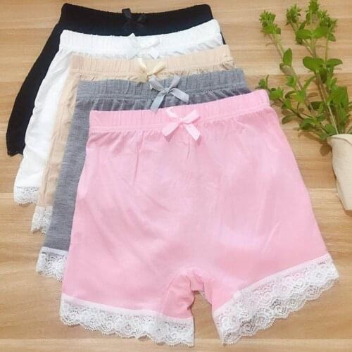 Summer Girls Safety Panties Top Quality Toddler Kids Soft 2-14 Years Baby Girl Shorts Lace Sweet Pants Stretchy Cotton Underwear