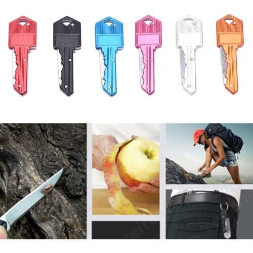 Mini Keyring Key Knife Multi Fruit Blade Keychain Fold Pocket Box Package Camp Peeler Outdoor Letter Open Peeling Survive