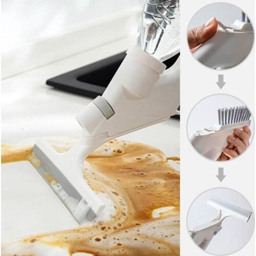 Multifunctional Water Spray Cleaning Brush Stove Sponge Scrub Wall Tile Cleaner Kitchen Counter Cleaning Tools Durable
