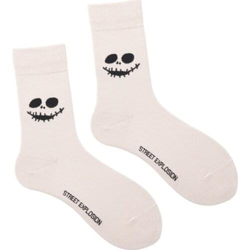 Trend Couple Fashion Men Women Socks College Funny Devil Street In Europe And America Stockings