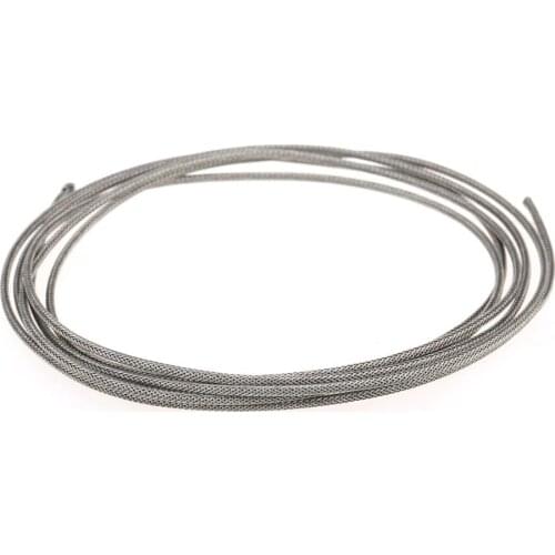 Musiclily Pro 22 AWG Gauge Pre-tinned Push-back Shielded Single Conductor Stranded Braided Wire, 6 Feet (2 Meters)