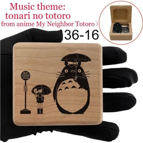 Tonari no Totoro Music Box Anime Song My neighbor totoro Wind up mechanical wooden Gift for Birthday girlfriend kids decoration