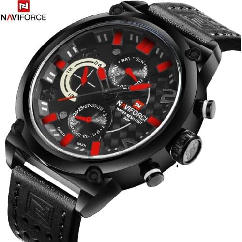 NAVIFORCE Men Fashion Casual Big Dial Quartz Analog Wrist Watch Top Luxury Brand Waterproof Sport Watches Male Relogio Masculino