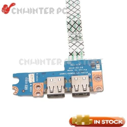 NOKOTION USB BOARD For ACER Aspire E1-521 E1-531 E1-571 V3-571 V3-531 with Cable Q5WV1 Q5WS1 LS-7911P Works