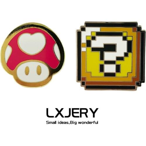 Pixel Mario Pin Badge On Backpack Funny Brooch Pins For Clothes Broche For Woman Girl Schoolbag