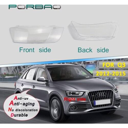 Headlight Headlamp transparent Glass lens Cover-Shell for Q3 Plastic Headlight Clear Shell 12-18 Headlight Cover Replacement DIY