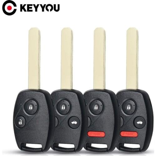 KEYYOU 2/3/4 Buttons Keyless Remote Car Key Shell Fob For 2006 - 2013 For Honda Accord Fit Civic CRV Pilot Insight Replacement