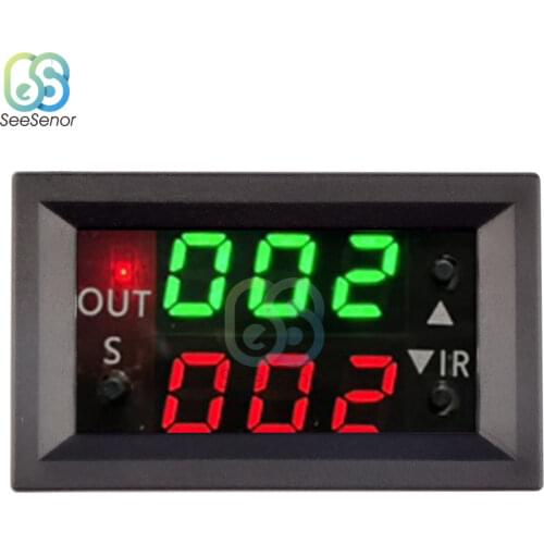 DC 12V Dual Display Time Relay Module Time Delay Relay Mini LED Digital Timer Relay Timing Delay Cycle Time Control Switch