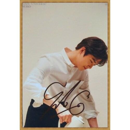 Hand signed EXO SUHO autographed photo 6 inches free shipping K-POP 022018B