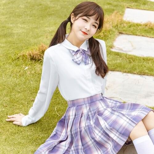 Make poi cake jk spot with uniform genuine plaid skirt pleated skirt college students skirts wind in spring and summer