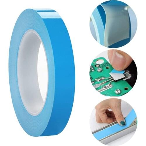 25meter/Roll 8mm 10mm 12mm 20mm Width Transfer Tape Double Side Thermal Conductive Adhesive Tape for Chip PCB LED Strip Heatsink