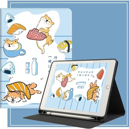 Cute Cartoon For iPad 10.2in 2019 Case PU Leather Trifold Stand Smart Cover For ipad mini 4 5 IPad Air 2 3 11 12.9in 2020 Case