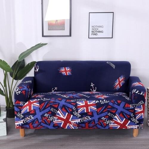 Microfine Sofas Covers Universal Three-seat Sofa American Flag Elastic Couch Covers Modern Cartoon Furniture Covers