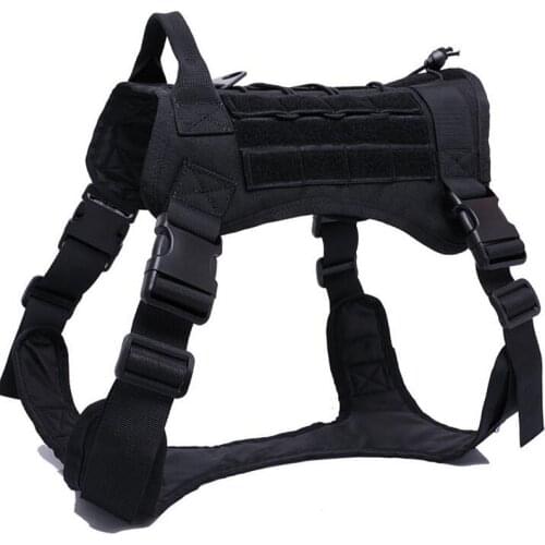 Military Outdoor Police Training Harness Clothes Tactical Dog Molle Vest Tactical Hunting Dog Vest With Pulling Handle M-XL