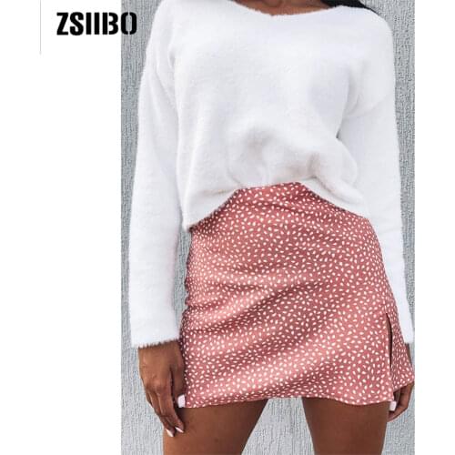 Woman Skirts High Waist Skirt Blush Print Mini Skirt plaid skirt fat women Split Shorts Skirts High Waist Elegant Womens skirt