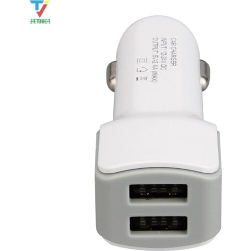 300pcs/lot Car-styling 2.4A 1A U Shape Long Dual 2 Port USB Car Charger Adapter for Smart Mobile Cell Phone Wholesale Good Qty