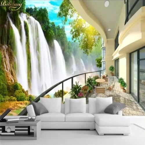 Beibehang 3d wallpaper Custom wallpaper mural waterfall landscape TV background wall papers home decor papel de parede