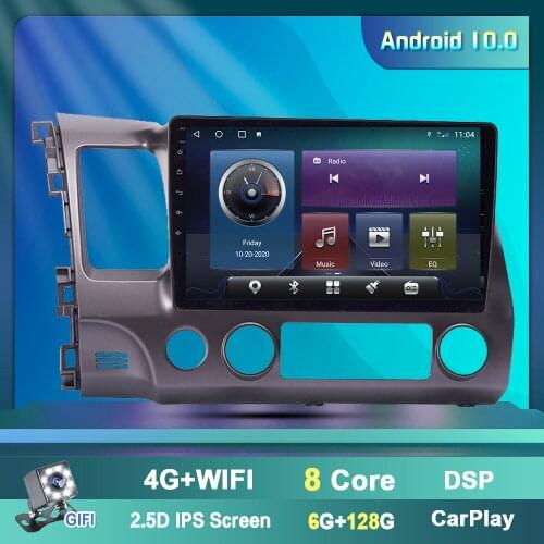 ​OKNAVI 10'' Android 9.0 Multimedia Video Player For Honda CIVIC 2006 - 2011 LHD Navigation GPS Car 4G WIFI Radio 2 Din No DVD