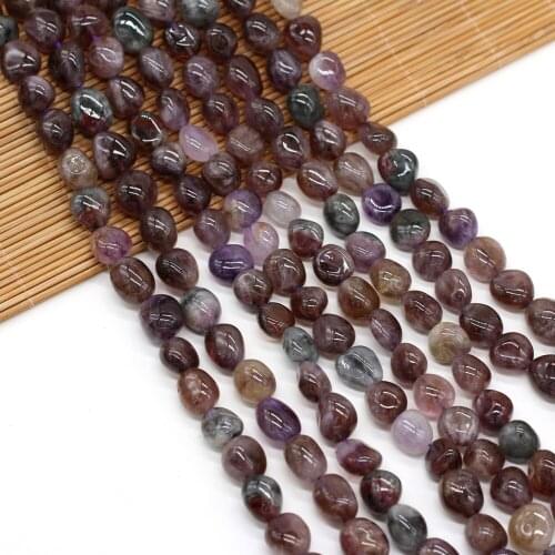 Natural Stone Beads Irregular Shape Purple Hair Crystal Loose Spacer Beaded For Jewelry Making DIY Bracelet Necklace Accessories