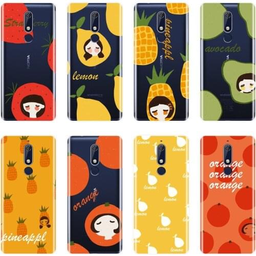 Pineapple Avocado Fruits Phone Case For Nokia 7.1 6.1 5.1 3.1 2.1 Plus Silicone Soft Back Cover For Nokia 2.1 3.1 5.1 6.1 7.1