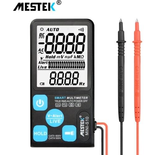 MESTEK 6000counts Digital Multimeter Ture RMS AC DC NCV Transistor Capacitor Temperature Voltage Smart Multimeter MINIS10