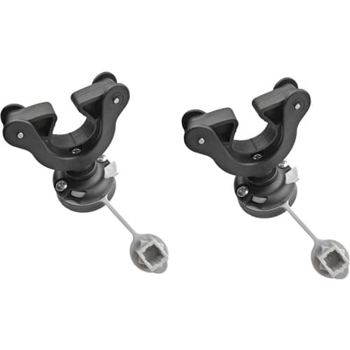 2 Pairs Paddle Holder with Mount Base for Stand Up Paddle Boards Fishing Oar Kayak Deck Side Track Mounted Rail Parts