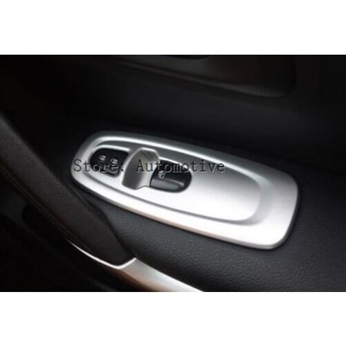 For Renault Kadjar 2016 2017 ABS Inner Door Window Lift Regulator Switch Button Cover Kit Trim 4 Pcs / Set