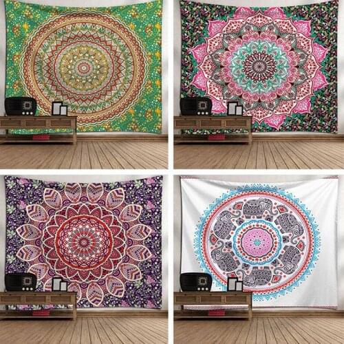 Indian Mandala Big Tapestry Bohemian Psychedelic Tapestry Wall Hanging Sleeping Pad Tapestry Blanket Home Decoration for Bedroom