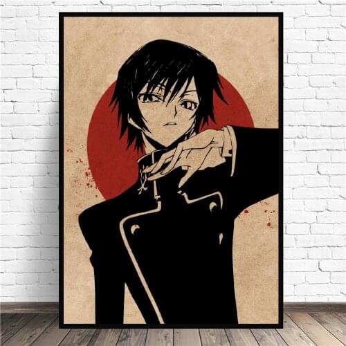 Lelouch lamperouge Anime Art Print Modern Poster Wall Pictures Living Room Decor Wall Poster Decoration For Living Room