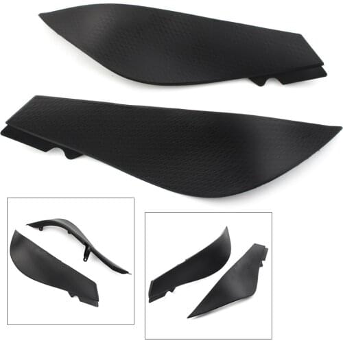 2Pcs Motorcycle Gas Fuel Tank Trim Fairing Cover for Kawasaki ZX6R ZX6 ZX636 636 2007 2008 Black ABS Plastic