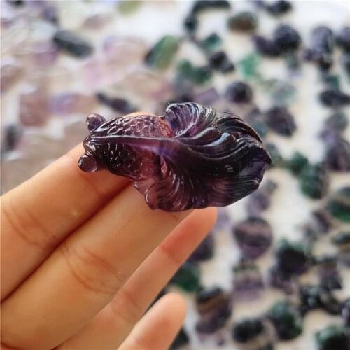 Rainbow quartz crystals healing stone fluorite goldfish for Gift pendant