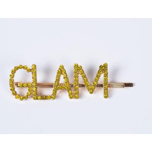 Luxury Crystal Letter GLAM Hairpins Women Hair Jewelry CZ Rhinestone Alphabet Hair Clips Fashion Pearl Hairpin Long Barrettes