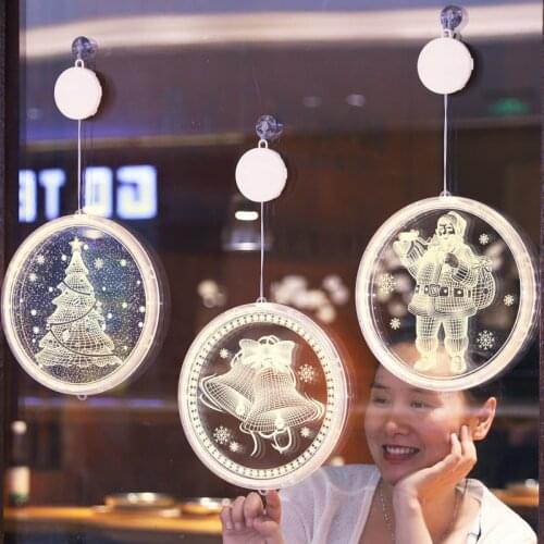 Christmas Fairy Lights 3D Led Luminous Window Holiday Room Decoration LED String Lights Garland Nadavid Decor Battery Power