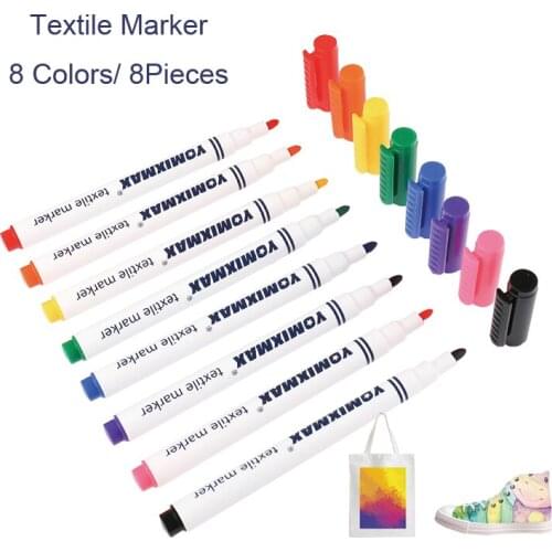 Fabric Marker Pen Clothes Textile DIY Crafts T-shirt Graffiti Pigment Painting Pen School&Office Stationery Textile marker