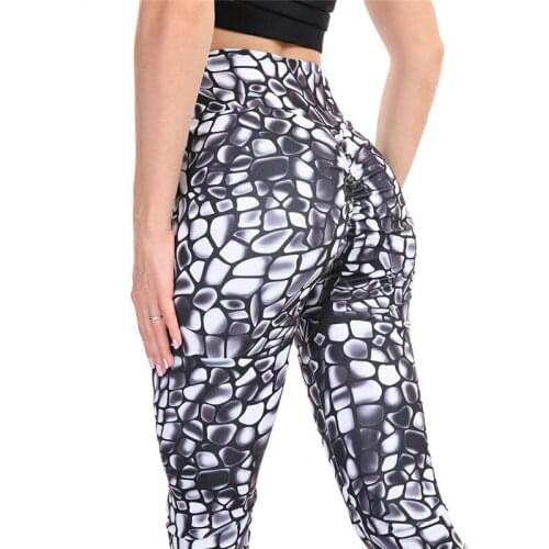 Cobblestone gravel block Europe high waist yoga sports tight pants
