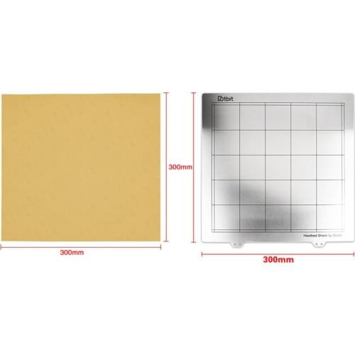 Steel Plate with Adhesive PEI Heated Bed Sheet 3D Printer Accessories JR Deals