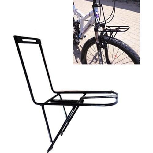 Bike Front Luggage Rack Front Rack Carrier Panniers Shelf Steel Cycling Bike Stand MTB Road Bicycle Accessories Black