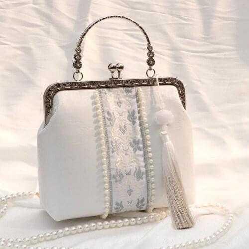 Fashion Luxury Chinese Style Bag Women Handbag Japanese Hand Embroidery Tote Cheongsam Female Cosplay Bags Clutch