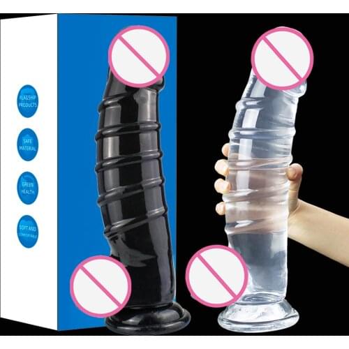 33.5cm Super Huge Dildo Realistic Penis For Women Masturbate Dick Sex Toys Transparent Jelly Soft Dildo Penis Female Masturbator