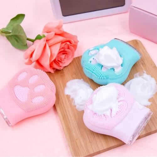 Skin Care Facial Silicone Electric Facial Cleanser Sonic Cleansing Brush Facial Cleansing Brush Portable USB Pore Cleaner