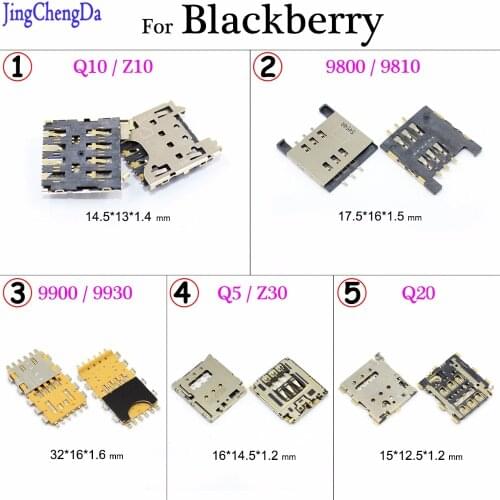 JCD micro sim card reader For blackberry 9800 Q5 Q10 Z10 9810 9900 9930 Q20 Z30 tray slot socket replacement connector