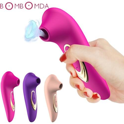 Powerful Clit Sucker Vibrator Tongue Vibrating Nipple Sucking Blowjob Clitoris Stimulator Etotic Sex Toys for Women Masturbator