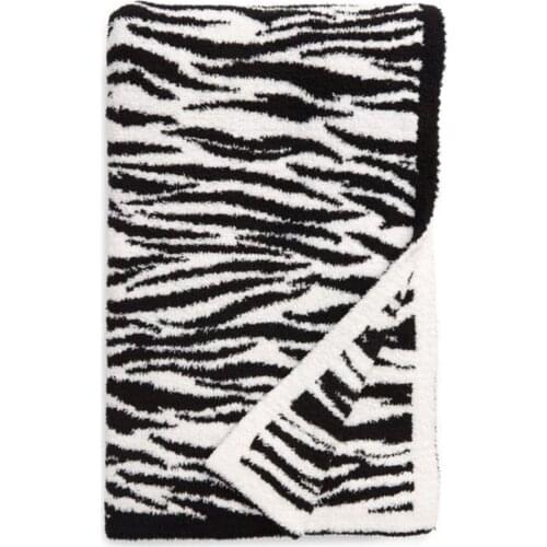 Black and White Leopard Print High-grade Chubby Blankets and Sofa Blankets Comfortable Lightweight Chic ThinThrow