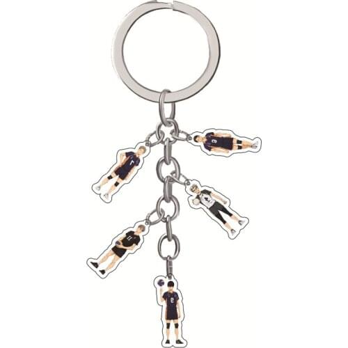 Anime Volleyball Boy Keychain Haikyuu Kageyama Hinata Kenma Kozume Acrylic Figure Keychain Decor Bag Collection Cartoon Gift