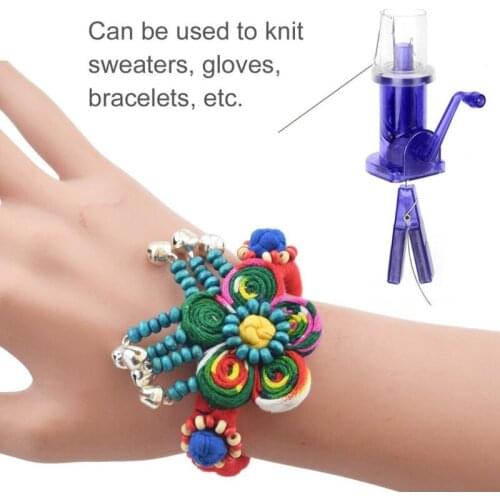 1Pcs Creative Hand Knitting Machine Plastic Embellishment Loom Craft Knitted Wool Winder Braided DIY Sewing Accessories Tools