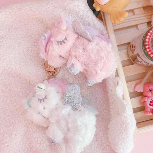 1 Pc Kawaii Cartoon Unicorn Plush toy Stuffed Plush Doll keychain Bag Pendant plush toys for kids gift
