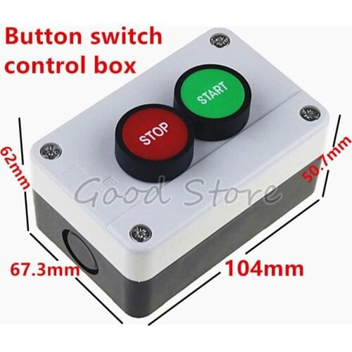 1pcs With stop start symbol start stop self sealing waterproof button switch emergency stop industrial handhold control box