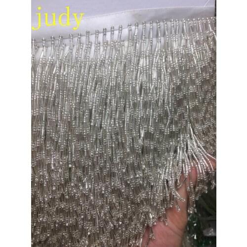 10yards/bag ym126 8-9cm 7colors 3 bead 1Straight pipe tube high quality tassel stock in Russian style for Clothing accessories