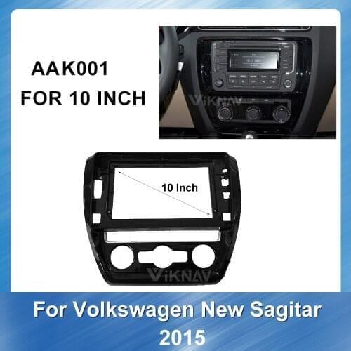 2 DIN Radio Fascia for Volkswagen new sagitar 2015 Stereo Audio Panel Mount Installation Dash Kit Frame Adapter Radio Stereo DVD