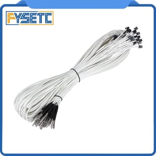 5pcs 3D Printer Parts HT-NTC100K Thermistor Temperature Sensor for High Temperature Filament 350 Degrees B3950 For 1M 2M